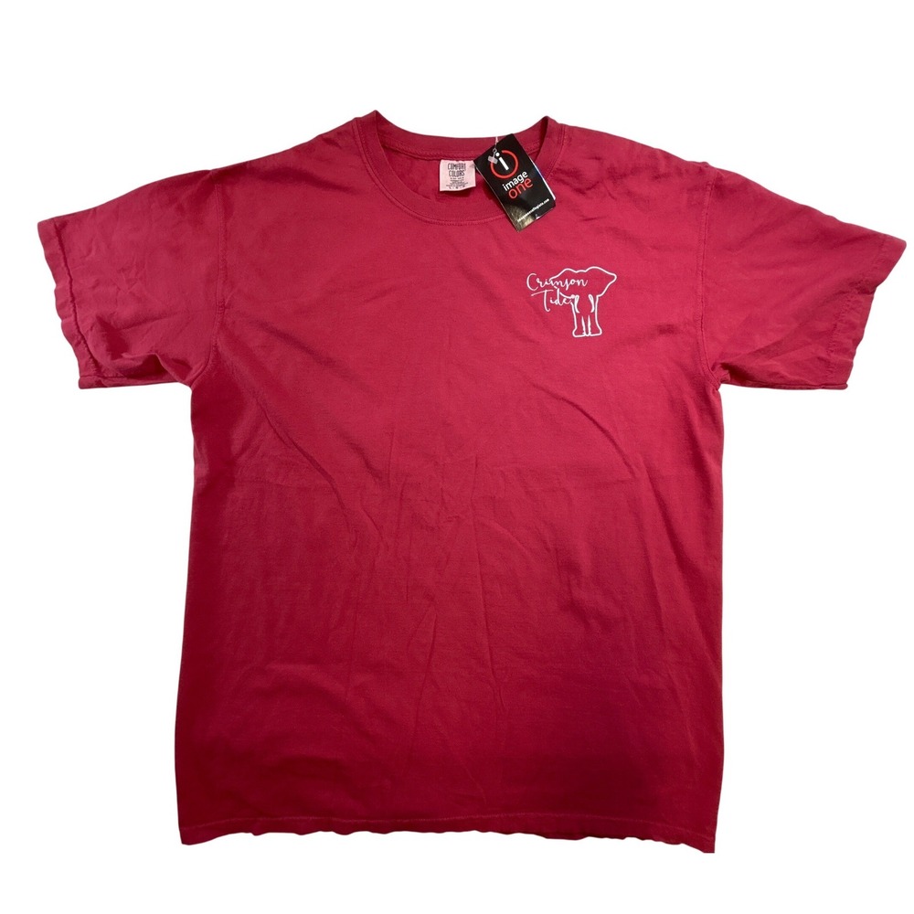 Comfort Colors Alabama Crimson Tide Roll Tide T-Shirt Mens Large Crimson Red NWT